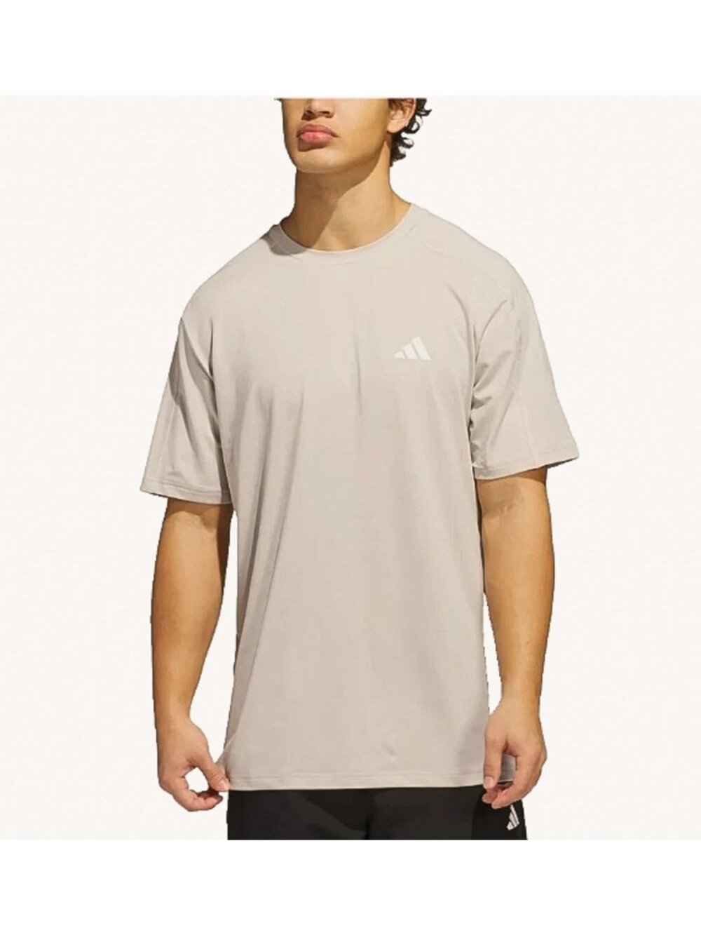 NWT Adidas Men's S Beige Regular Fit T-Shirt Lightweight Activewear